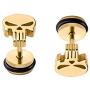 Stainless Steel Punisher Skull Stud Earrings Rock Skeleton Screw Back Earrings for Men Women