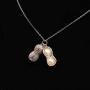 Personality Pearl Rhinestone Peanut Pendant Necklace For Women Girls Valentines Day Gifts