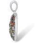 Santuzza Cushion Pendant 925 Sterling Silver Green Spinel White Nano Cubic Zirconia Fine Necklace Jewelry for Women
