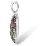 Santuzza Cushion Pendant 925 Sterling Silver Green Spinel White Nano Cubic Zirconia Fine Necklace Jewelry for Women