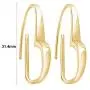 Open Heart Dangle Earrings in 14k Gold Plated 925 Sterling Silver For Women