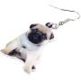 NEWEI Acrylic Fashion Puppy Pug Dog Dangle Earrings Big Long Drop For Women Kid Sweet Animal Jewelry Gift Charm
