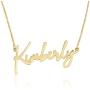 Beleco Jewelry Personalized Cursive Style Name Necklace, Handwriting Font Style Customized Name Necklace, Perfect Personal Name Necklace Jewelry For Girlfriend, Valentines Day Custom Gift, Cursive Name Pendant, Dainty Elegant Name Necklace For Her