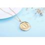 Locket Necklace That Holds Pictures Alphabet Initial Letter Round Lockets 18K Gold Plated Photo Memory Locket Necklaces