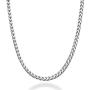 Miabella Solid 925 Sterling Silver Italian 2.5mm Franco Square Box Link Chain Necklace for Men Women 16, 18, 20, 22, 24, 26, 30 Inch Made in Italy