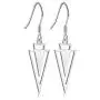 JZCOLOR S925 Sterling Silver Triangle Drop Earrings for Women Abstract Diamond-Shaped Necklace Rhombus Shaped Dangle Earrings Minimalist Geometric Jewelry Gift for Teens Girls