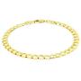 Nuragold 10k Yellow Gold 6mm Solid Cuban Curb Link Chain Bracelet, Mens Womens Lobster Lock 8'' 8.5'' 9''