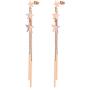 Jertom 14K Gold Plated Stud Earrings, Drop Dangle Long Earrings, Fashion Jewelry for Women Girls