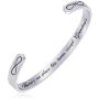 Luvalti ''Theres no Place Like Home Except Grandmas Stainless Steel Bracelet - Cuff Bracelet - Family Jewelry Gift