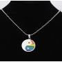 BEKECH Gay Pride Rainbow Yin Yang Charm Necklace Gay & Lesbian LGBT Pride Gifts Rainbow Necklace Wedding Engagement Anniversary Jewelry Gift for LGBT
