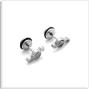 Xusamss Punk Piercing Music Earrings Stainless Steel Note Stud Earrings