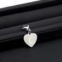 FAADBUK Initial Letter A-Z Alphabet Heart Charm for Bracelet Necklace Keychain Initial Stainless steel Clasp Clip on Charm