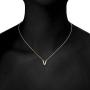 PAVOI 14K Yellow Gold Plated Cubic Zirconia Initial Necklace | Letter Necklaces for Women