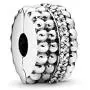 Pandora Jewelry Beaded Clip Cubic Zirconia Charm in Sterling Silver Pandora Jewelry Beaded Clip Cubic Zirconia Charm in Sterling Silver