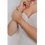 SWEETV Cubic Zirconia Wedding Bridal Bracelet Jewelry for Brides,Bridesmaid, Oval Crystal Tennis Bracelet for Women Prom