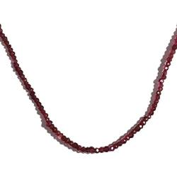 Shop LC 925 Sterling Silver Rhodium Plated Round Rhodolite Garnet Beads Necklace Jewelry Birthday Gifts for Women Size 18'' Ct 36.1