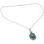 NOVICA Reconstituted Turquoise Cultured Freshwater Pearl Silver Pendant Necklace, 18'' Blue Visions NOVICA Reconstituted Turquoise Cultured Freshwater Pearl Silver Pendant Necklace, 18'' Blue Visions