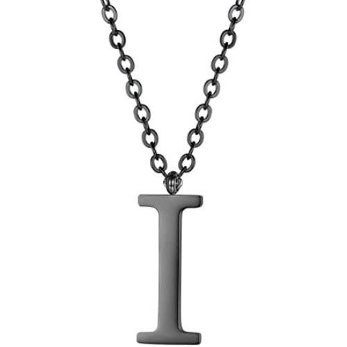 PROSTEEL Stainless Steel/Sterling Silver Initial Name Necklace, A to Z Initial Letter Personalized Necklaces for Men Women, Gold/Silver/Black Tone, 16''/20'' Adjustable, Come Gift Box