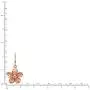 14k Rose Gold Plated Sterling Silver CZ Plumeria Hook Earrings, 14mm 14k Rose Gold Plated Sterling Silver CZ Plumeria Hook Earrings, 14mm