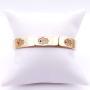 LESLIE BOULES 18K Gold Plated Hamsa Hand Cuff Bracelet for Women Lucky & Protection Jewelry for Her