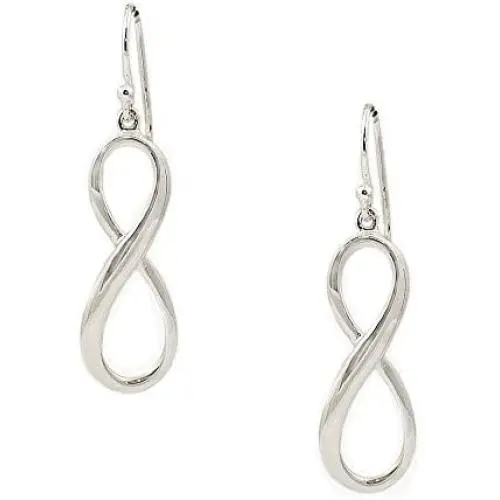 925 Solid Sterling Silver Dangling Infinity Earrings - Dangle Good Luck Figure 8 Jewelry - 1 Inch 925 Solid Sterling Silver Dangling Infinity Earrings - Dangle Good Luck Figure 8 Jewelry - 1 Inch