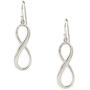 925 Solid Sterling Silver Dangling Infinity Earrings - Dangle Good Luck Figure 8 Jewelry - 1 Inch