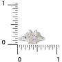 Disney Minnie Mouse Girls Jewelry, Silver Plated Crystal Head Ring, Size 4