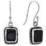 YoTreasure Black Onyx Solid 925 Sterling Silver Dangle Earrings Jewelry