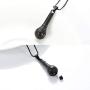 zeqingjw Cremation Jewelry Microphone Urn Pendant Necklace with Note Stainless Steel Keepsake Memorial Ash Jewelry