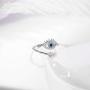 Deelan Evil Eye Rose Gold Platinum Plated Open Finger Rings for Women Crystal CZ Zircon Fashion Jewelry Female Trendy Gift Adjustable Ring
