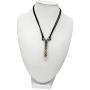 Mia Jewel Shop Rainbow Chakra Beaded Hexagonal Healing Gemstone Crystal Point Pendant Adjustable Necklace