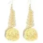 Raffia Filigree Drop Earrings Boho Pom Pom Gold Filigree Dangle Earrings Delicate Spiral Threader Earrings for Women Girls Raffia Filigree Drop Earrings Boho Pom Pom Gold Filigree Dangle Earrings Delicate Spiral Threader Earrings for Women Girls