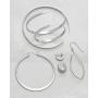 Highstreet Sterling Silver plated polished Huggie earrings for women | Light and easy to wear| Hypoallergenic | hinge hoop