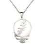 Ann Claridge Stealie Necklace, on 20'' Snake Chain, Pure 304 Stainless Steel, Grateful Dead Head Skull Lightening Bolt Charm Pendant with 20'' Long Chain (50.8cm) Smooth Snake Chain Ann Claridge Stealie Necklace, on 20'' Snake Chain, Pure 304 Stainless Steel, Grateful Dead Head Skull Lightening Bolt Charm Pendant with 20'' Long Chain (50.8cm) Smooth Snake Chain