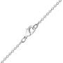 Disney Minnie Mouse Silver Plated Necklace, Minnie Ears and Red Polka Dot Bow Ribbon Pendant, 18”, Lobster Claw Closure, Official License