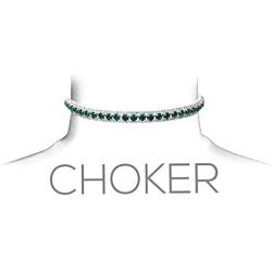 Rosemarie Collections Womens Triple Row Crystal Statement Choker Necklace
