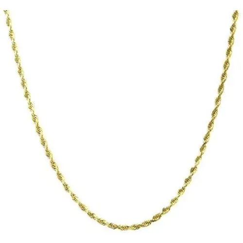 14K Gold 1.5MM Diamond Cut Rope Chain Necklace Unisex Sizes 16''-30'' 14K Gold 1.5MM Diamond Cut Rope Chain Necklace Unisex Sizes 16''-30''