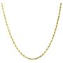 14K Gold 1.5MM Diamond Cut Rope Chain Necklace Unisex Sizes 16''-30''