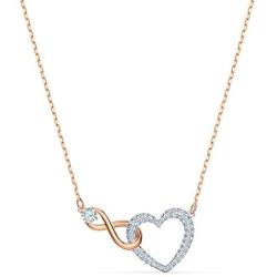 Swarovski Womens Infinity Heart Jewelry Collections, Mixed Metal Finish, Clear Crystals