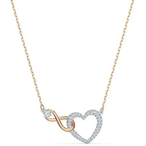 Swarovski Womens Infinity Heart Jewelry Collections, Mixed Metal Finish, Clear Crystals Swarovski Womens Infinity Heart Jewelry Collections, Mixed Metal Finish, Clear Crystals