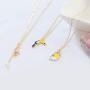MYANAIL Cartoon Bird Necklace for Girl Cute Toucan Sparrow Flamingo Pendant Necklace