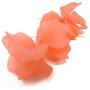 Pink Peach Flower Petal Resin Long Bohemian Drop Dangle Earrings-perfect for gift, women, girls