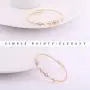 Cultured Pearl Open Cuff Bracelet 18k Gold Bangle Wire Wrapped Adjustable Wedding Jewelry for Women