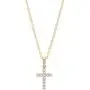 Dazzlingrock Collection 0.15 Carat (ctw) 18K Gold Round Diamond Ladies Cross Pendant (Gold Chain Included)