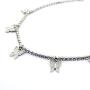 Butterfly Choker Necklace Tennis Chain Butterfly Bling Iced Cubic Zirconia CZ Butterfly Necklace Silver Girls Women