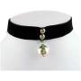 HUSUP Cosplay Gothic Silvery Cat Bell Velvet Ribbon Necklace Choker