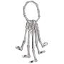 Trustavis Men Womens Halloween Skull Skeleton Hand Bracelet with Ring