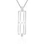 LGSY Sterling Silver Long Tube Pearl Cage Pendants for Women, Design Pearl Cage Pendants for Pearl Jewelry Making, Essential Oil Diffuser Lockets for Pearl Jewelry