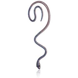 Personality CZ Snake Ear Clip for Women Girls Punk Winding Snake Crawler Climber Ear Cuffs Ear Hook Earring