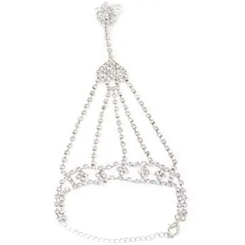 yueton 1Pieces Fashion Women Girl Glitter Heart Rhinestone Hand Harness Bracelet Bangle Slave Chain Link Finger Ring Bracelet yueton 1Pieces Fashion Women Girl Glitter Heart Rhinestone Hand Harness Bracelet Bangle Slave Chain Link Finger Ring Bracelet